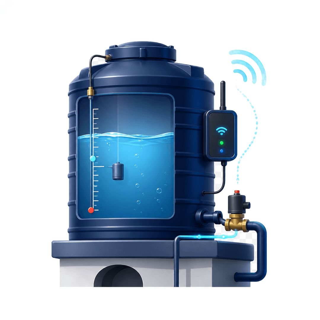 Onwords Water Tank Automation — wireless sensor and pump controller