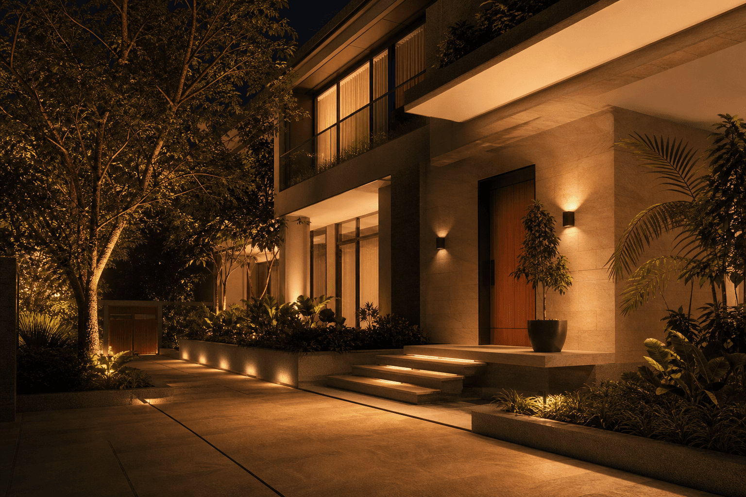 A calm, reliable Onwords Living Home working smoothly in the evening