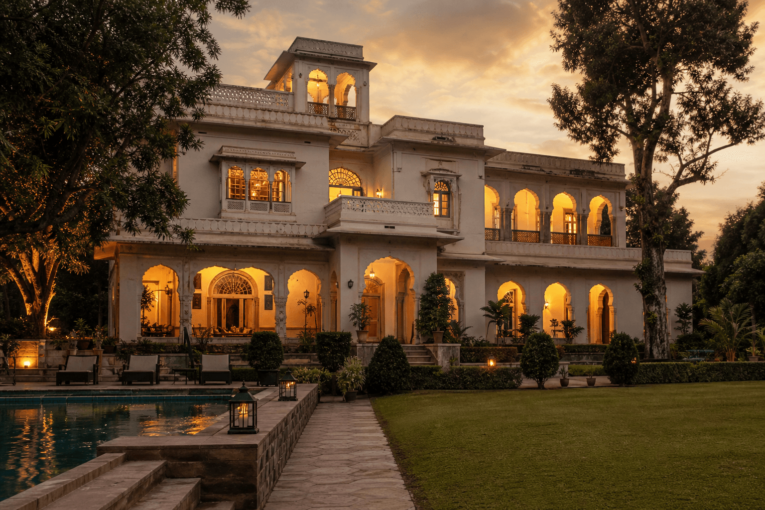 A graceful premium Indian villa representing refined smart living