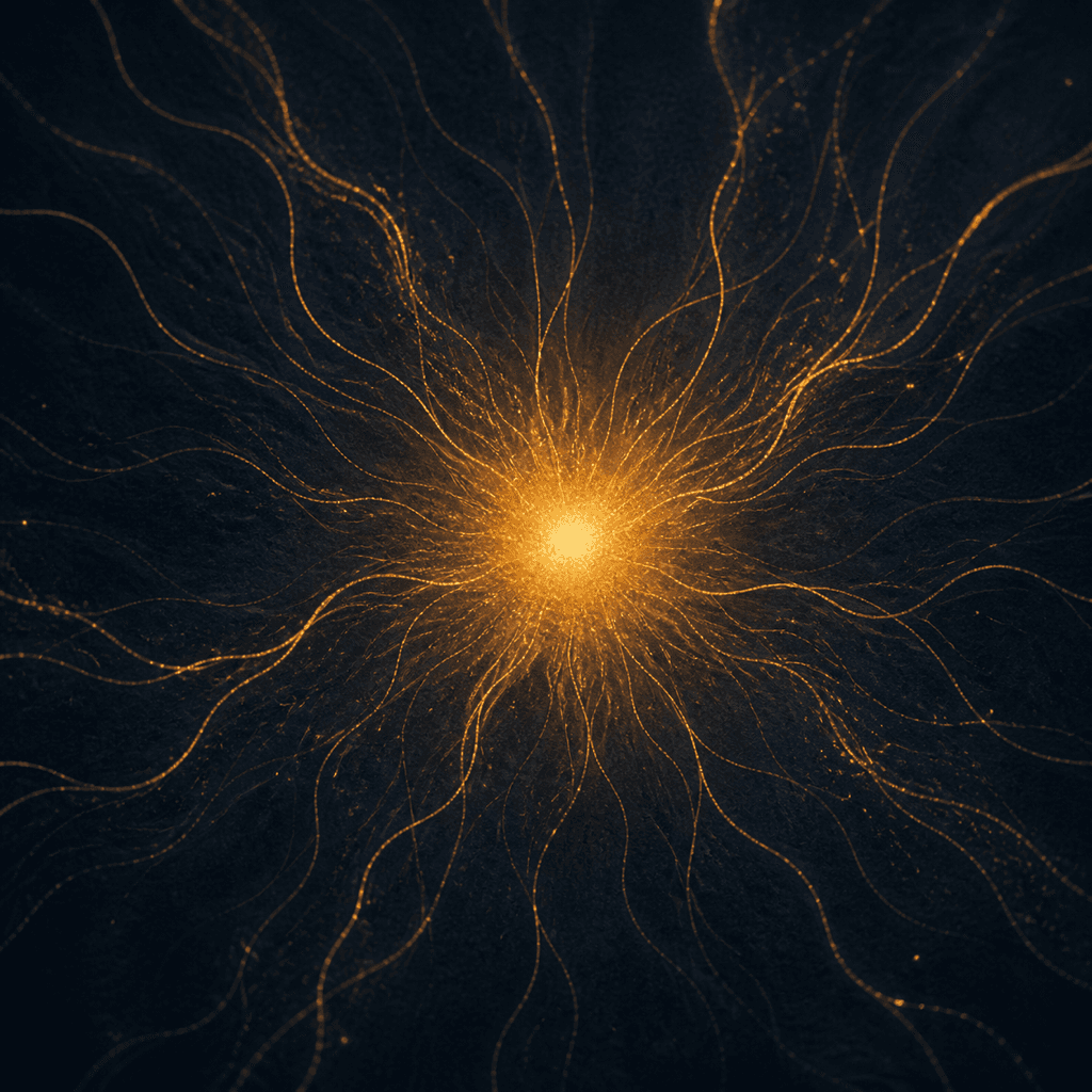 The Onwords hive-mind nucleus: a single glowing intelligence at the centre of the home