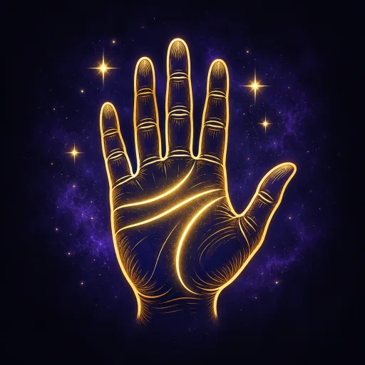 Rekai app icon: a glowing gold palm on a midnight sky